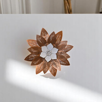 Golden Floral Metal Wall Art