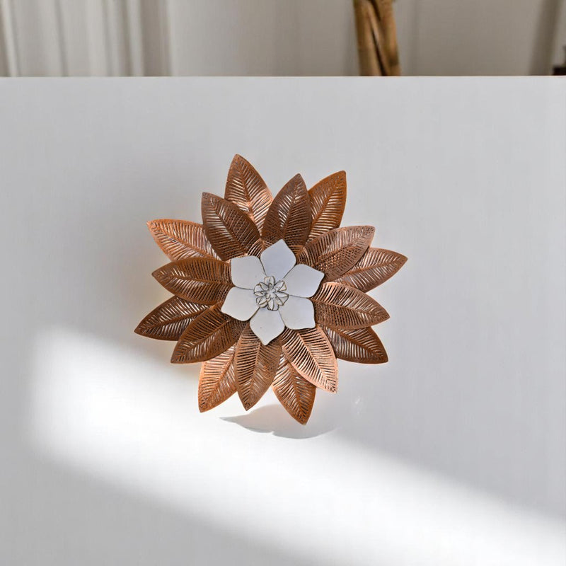 Golden Floral Metal Wall Art