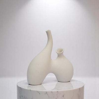 Obsidian Arc Ceramic Vase