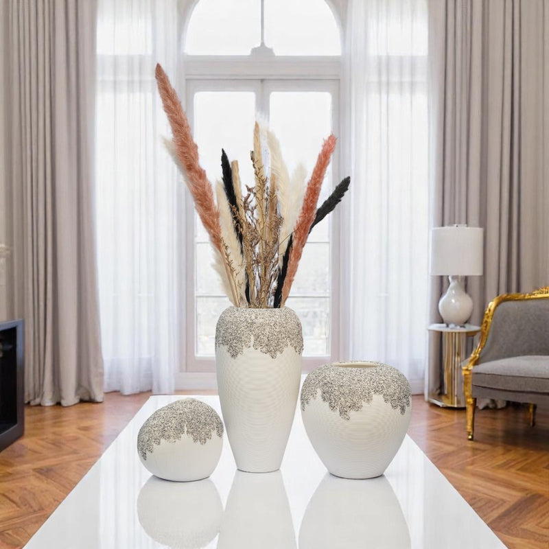 Monochrome Drizzle Nordic Ceramic Vases