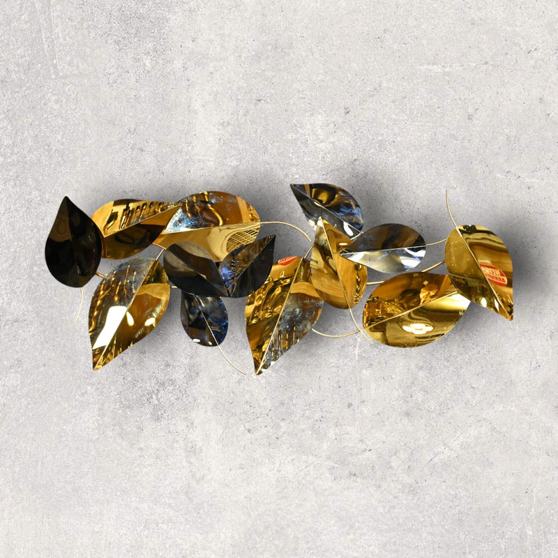 Metallic Leaf Wall Motive