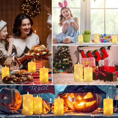 Spiral Design Flameless LED Fairy Candles