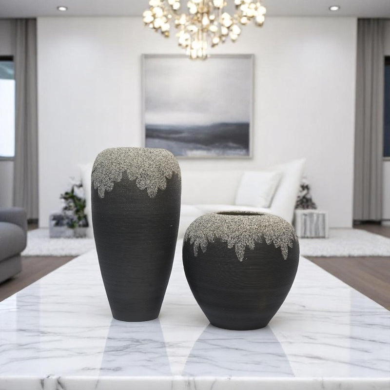 Monochrome Drizzle Nordic Ceramic Vases