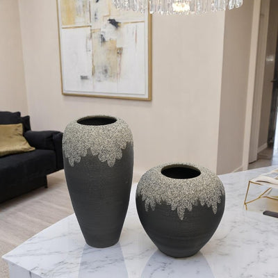 Monochrome Drizzle Nordic Ceramic Vases