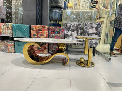 Imported Wave Luxe Centre and Coffee Table