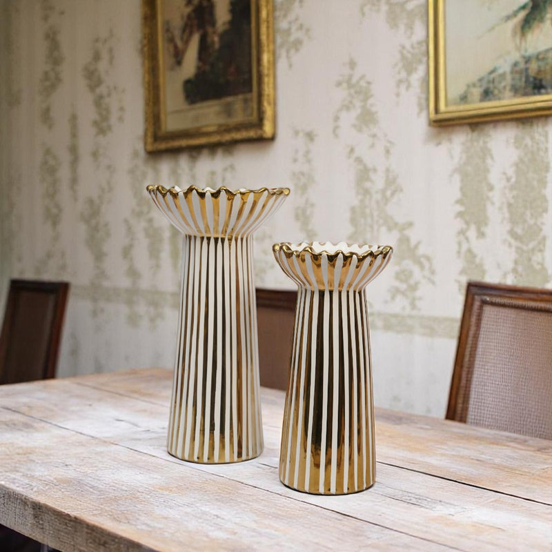 Ceramic Glow Candle Stands Set