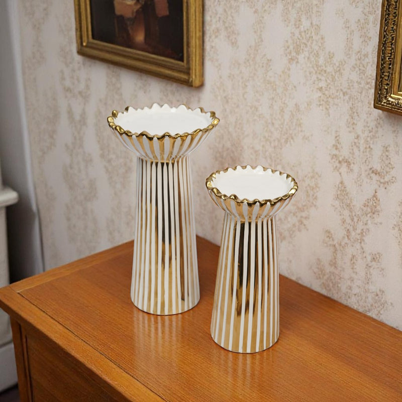 Ceramic Glow Candle Stands Set