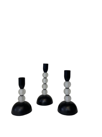 The Plunger Frosted Candle Stand Trio