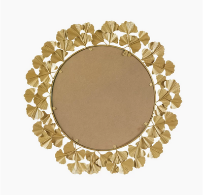 Golden Leaf Harmony Wall Mirror