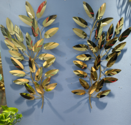 Stainless Steel Leaf Motive (110*58 110*60)- Pair