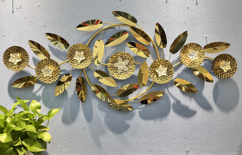 Golden Starburst Metallic Wall Art (146*64cm)