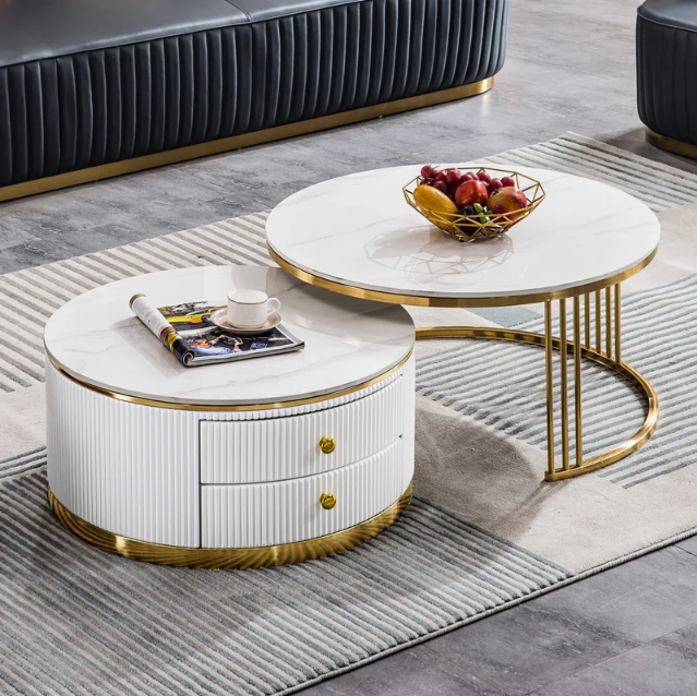 Imported Aurora Dual Nesting Table Set