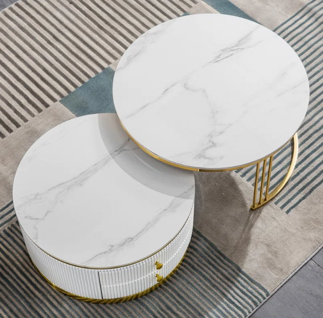 Imported Aurora Dual Nesting Table Set