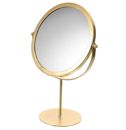 Luxury Gold Metallic Table Mirror (Round)