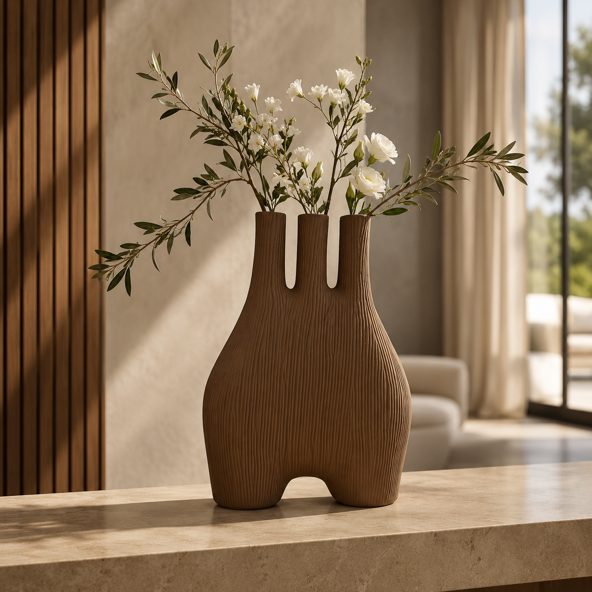 Multi-Neck Ceramic Table Vases