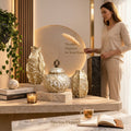 Gold Textured Ceramic Vases (Set of 3)