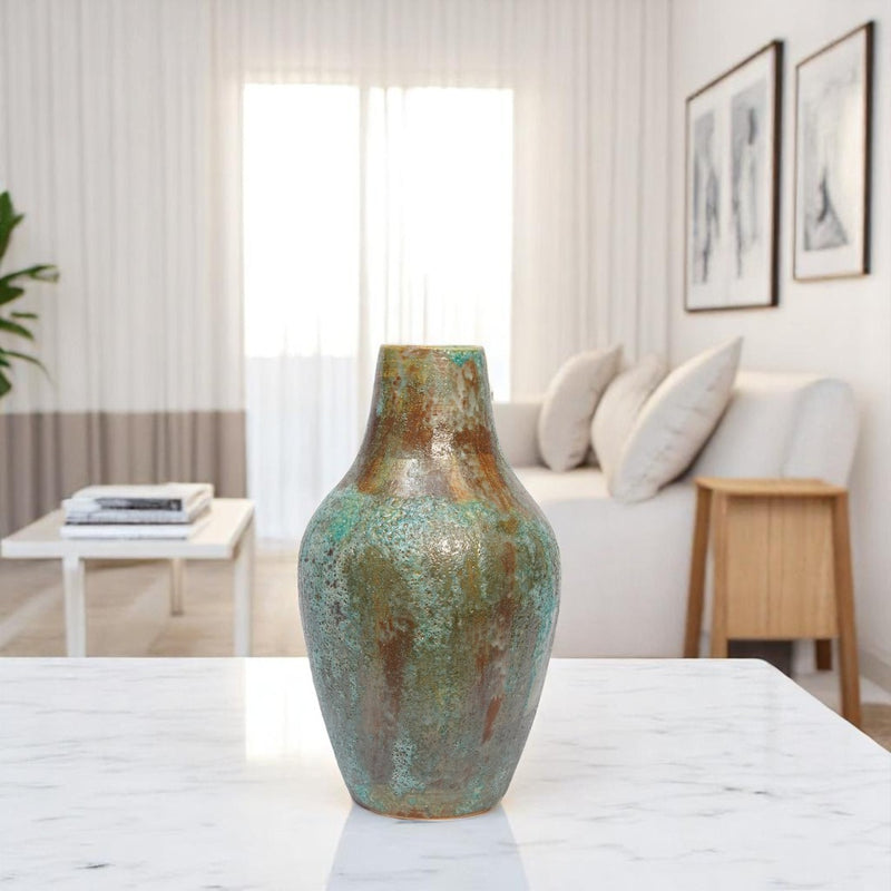Verdigris Echo Ceramic Vases