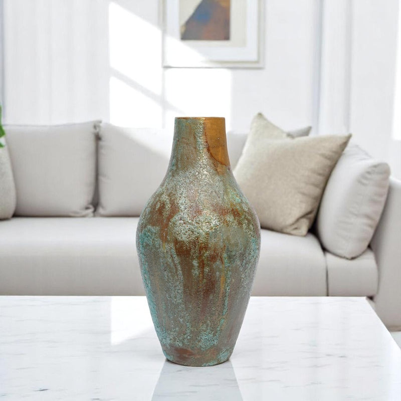 Verdigris Echo Ceramic Vases