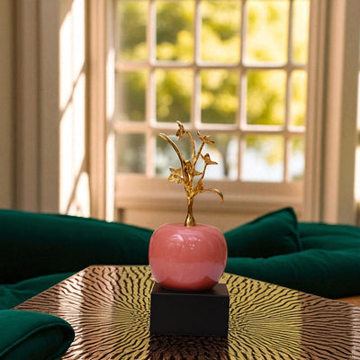 Blush Bloom Pink Apple Ceramic Ornament