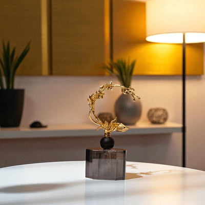 Crystallic Metal Leaf Décor