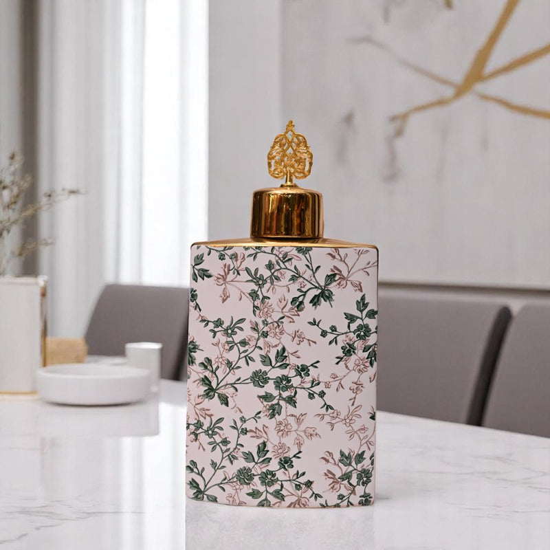 Luxe Leaf-textured Table Jar