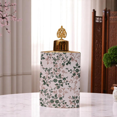 Luxe Leaf-textured Table Jar