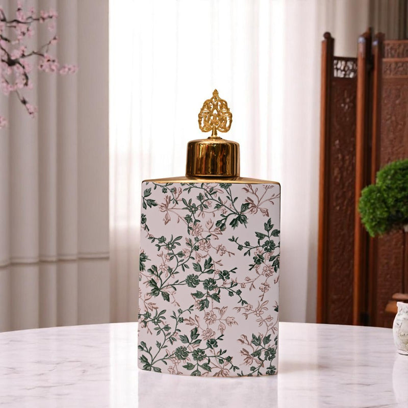 Luxe Leaf-textured Table Jar