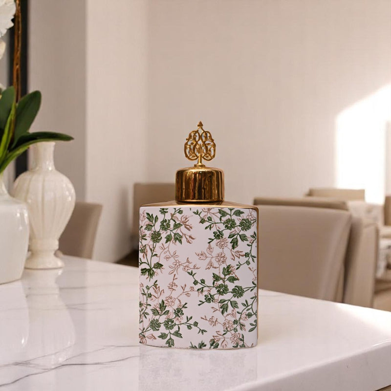 Luxe Leaf-textured Table Jar