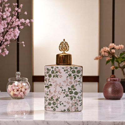 Luxe Leaf-textured Table Jar