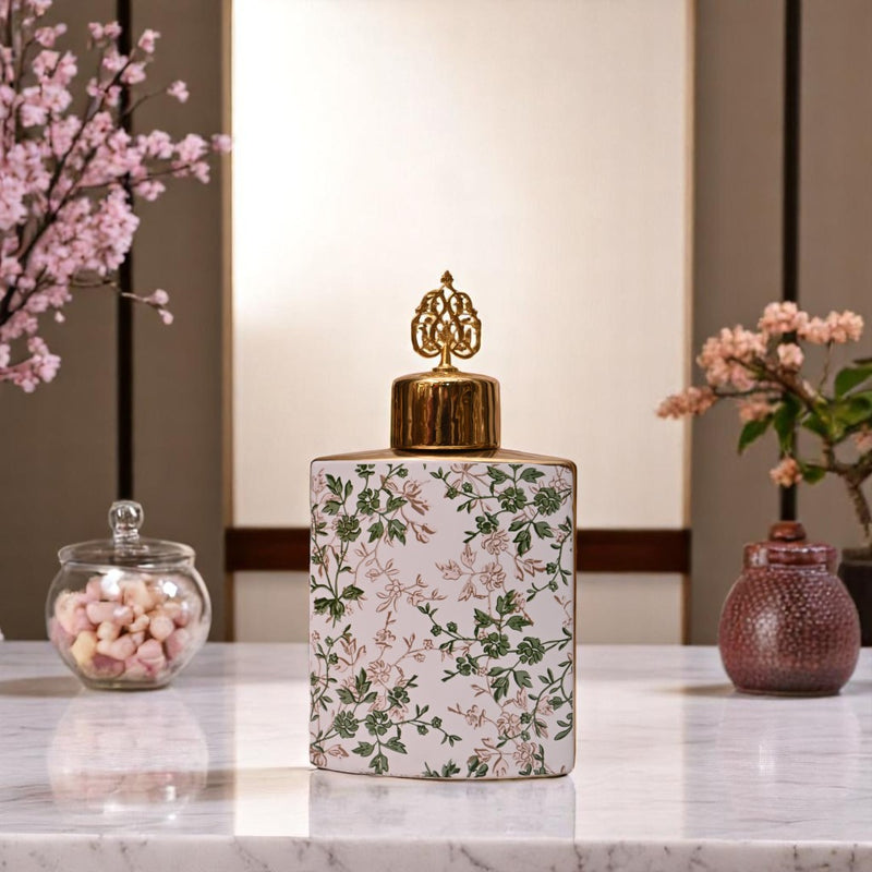 Luxe Leaf-textured Table Jar