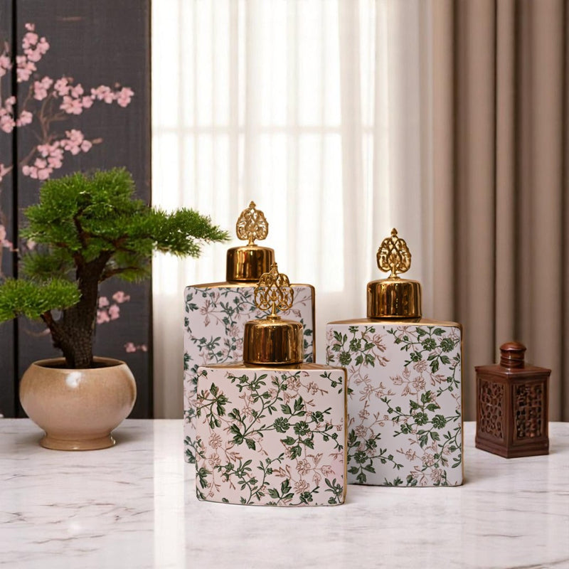Luxe Leaf-textured Table Jar