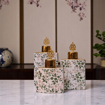 Luxe Leaf-textured Table Jar