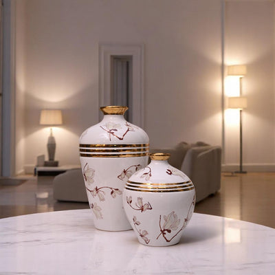 Aurora Blanc Ceramic Vase