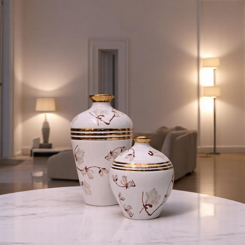 Aurora Blanc Ceramic Vase