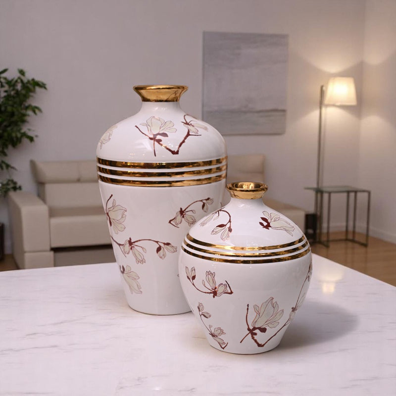 Aurora Blanc Ceramic Vase