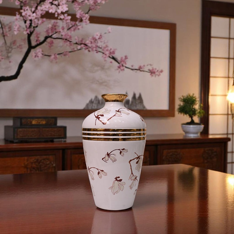 Aurora Blanc Ceramic Vase