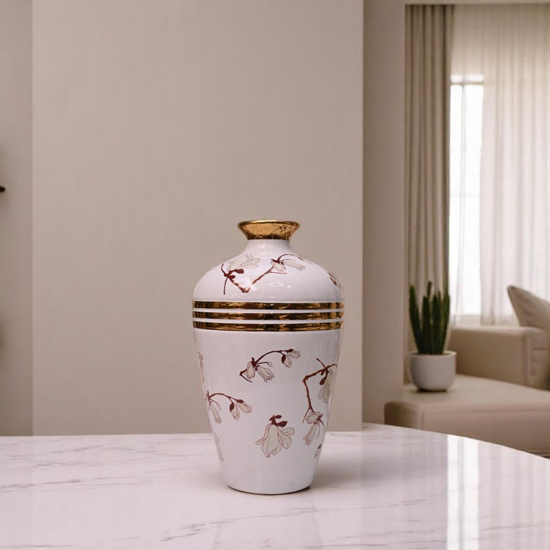 Aurora Blanc Ceramic Vase