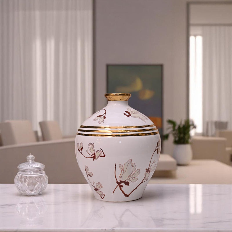 Aurora Blanc Ceramic Vase