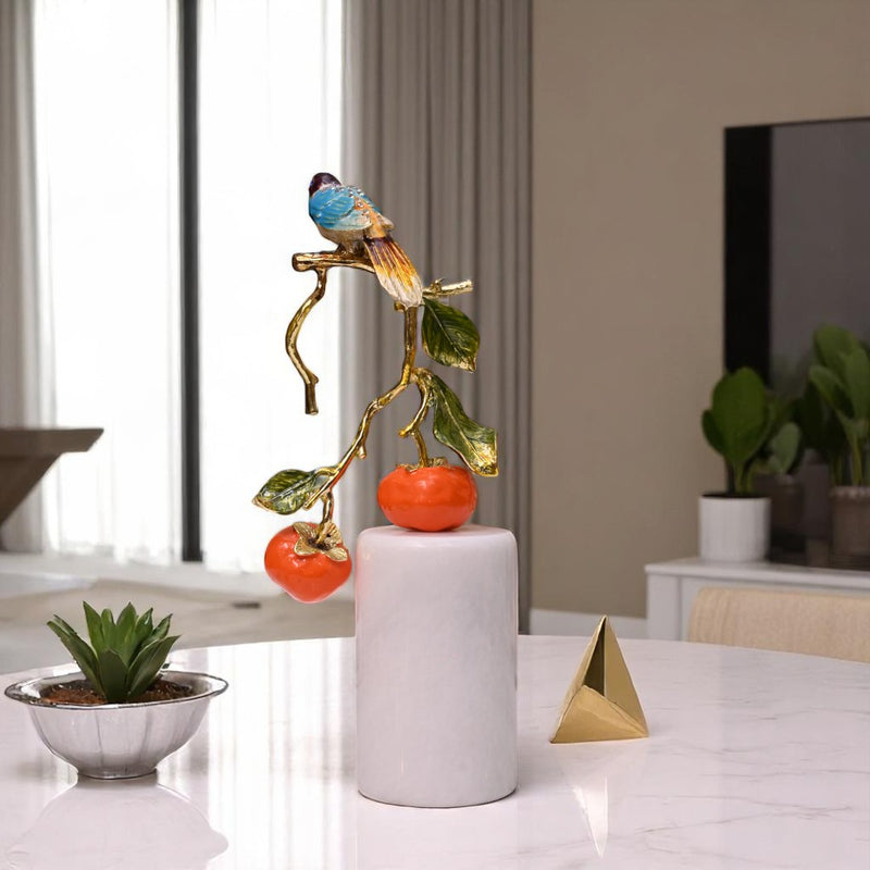 White Marble Leaf Ornament