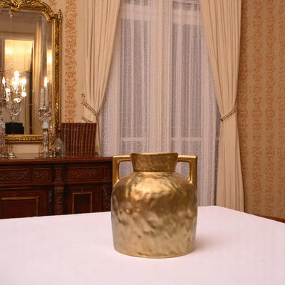 Golden Porcelain Vases Set