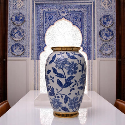 Handcrafted Blue Porcelain Vase