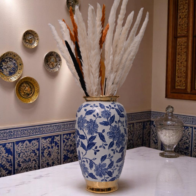 Handcrafted Blue Porcelain Vase