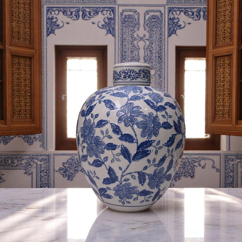 Iznik Blue Bone-China Vases