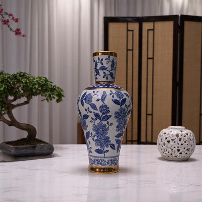 Iznik Blue Bone-China Vases