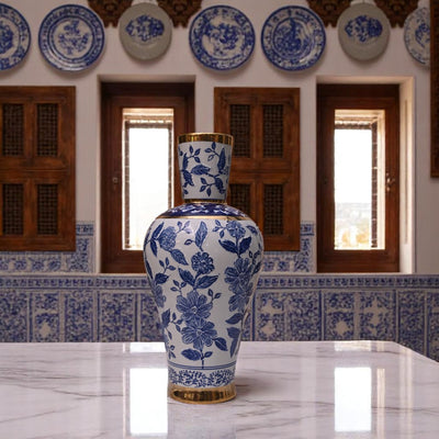Iznik Blue Bone-China Vases