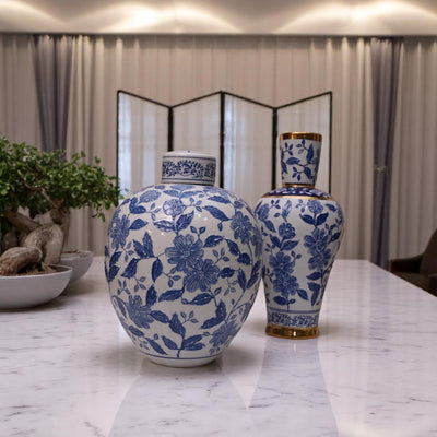 Iznik Blue Bone-China Vases