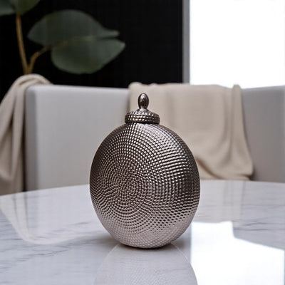 Luna Grace Silver Decorative Urn