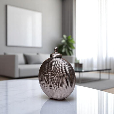 Luna Grace Silver Decorative Urn