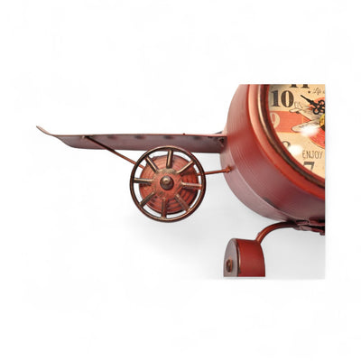 Metallic Retro Table Plane Clock