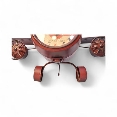 Metallic Retro Table Plane Clock